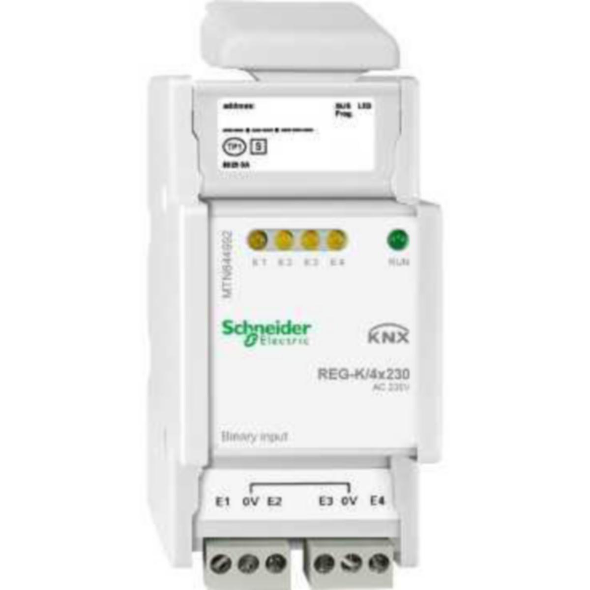 Tuloyksikkö KNX Schneider Electric SpaceLogic KNX Binääri - TULOYKSIKKÖ SPACELOGIC KNX BINÄÄRITULO /4X230