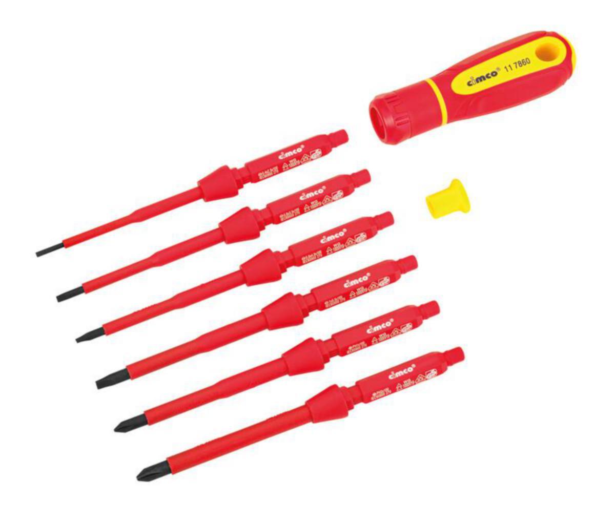 Ruuvinvääntimen teräsarja Cimco 8osaa - RUUVAUSKÄRKI 117860 8-OS 2,5-5,5MM/PH
