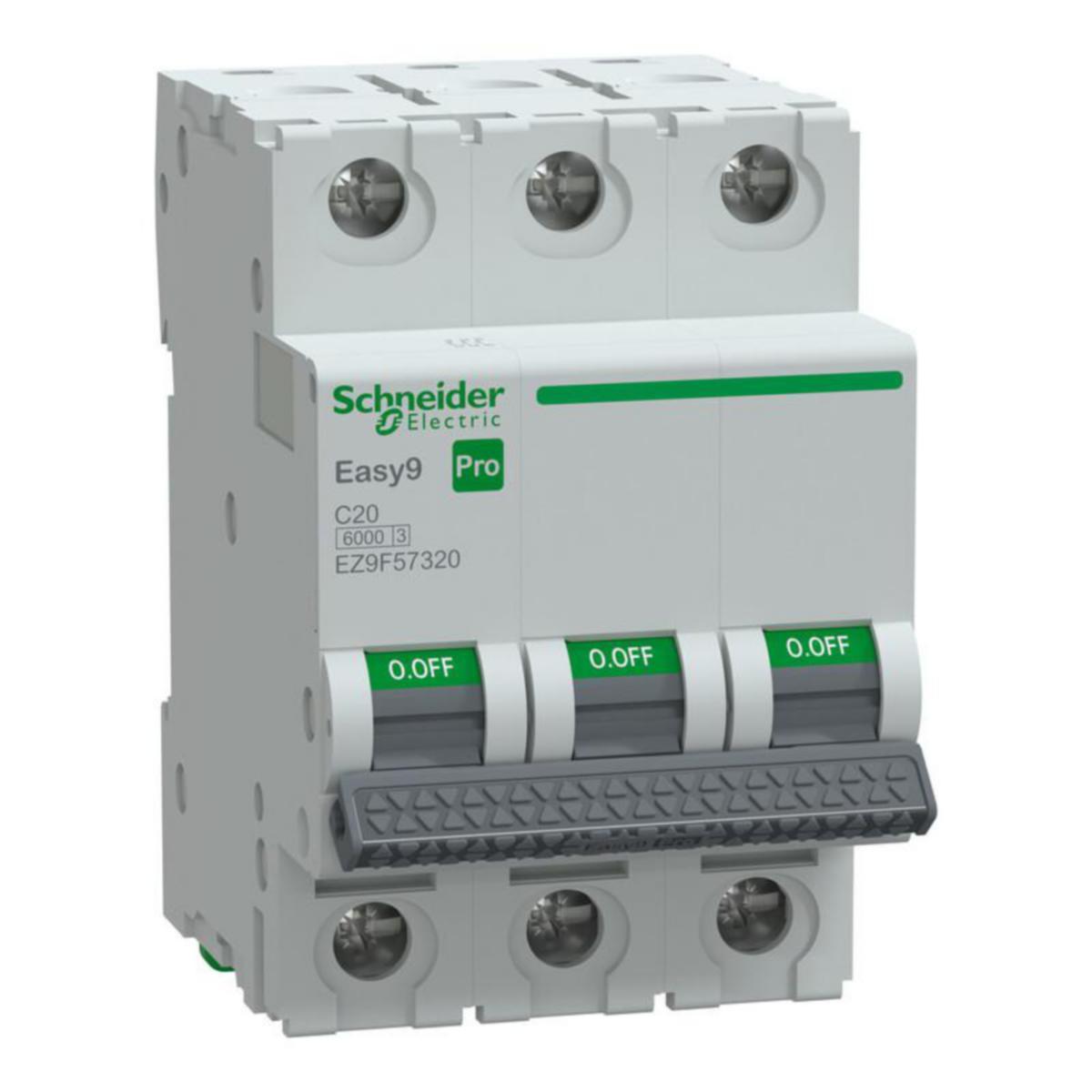 Johdonsuojakatkaisija Schneider Electric Easy9 - JOHDONSUOJAKATKAISIJA EASY9 MCB 3C20 6KA