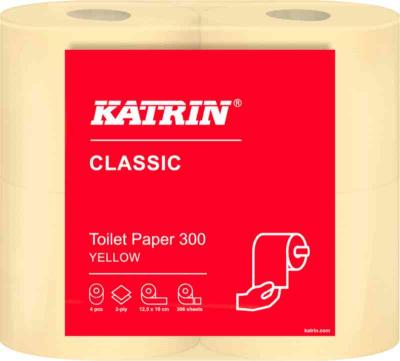 WC-PAPERI KELTAINEN 40 RLL KATRIN CLASSIC TOILET 300