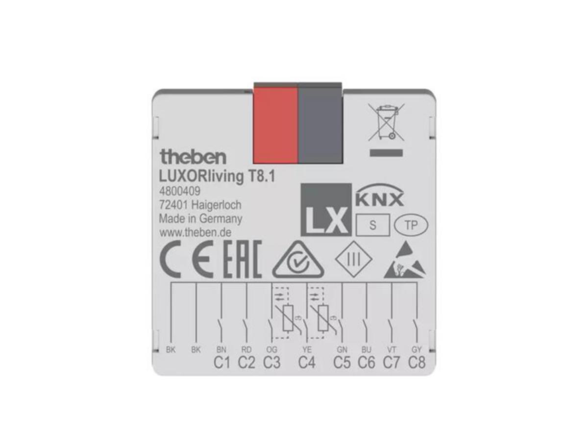 Tulo/lähtöyksikkö Theben LUXORliving T8 - TULO/LÄHTÖYKSIKKÖ THEBEN LUXORLIVING T8 PAINIKETULO 8-K