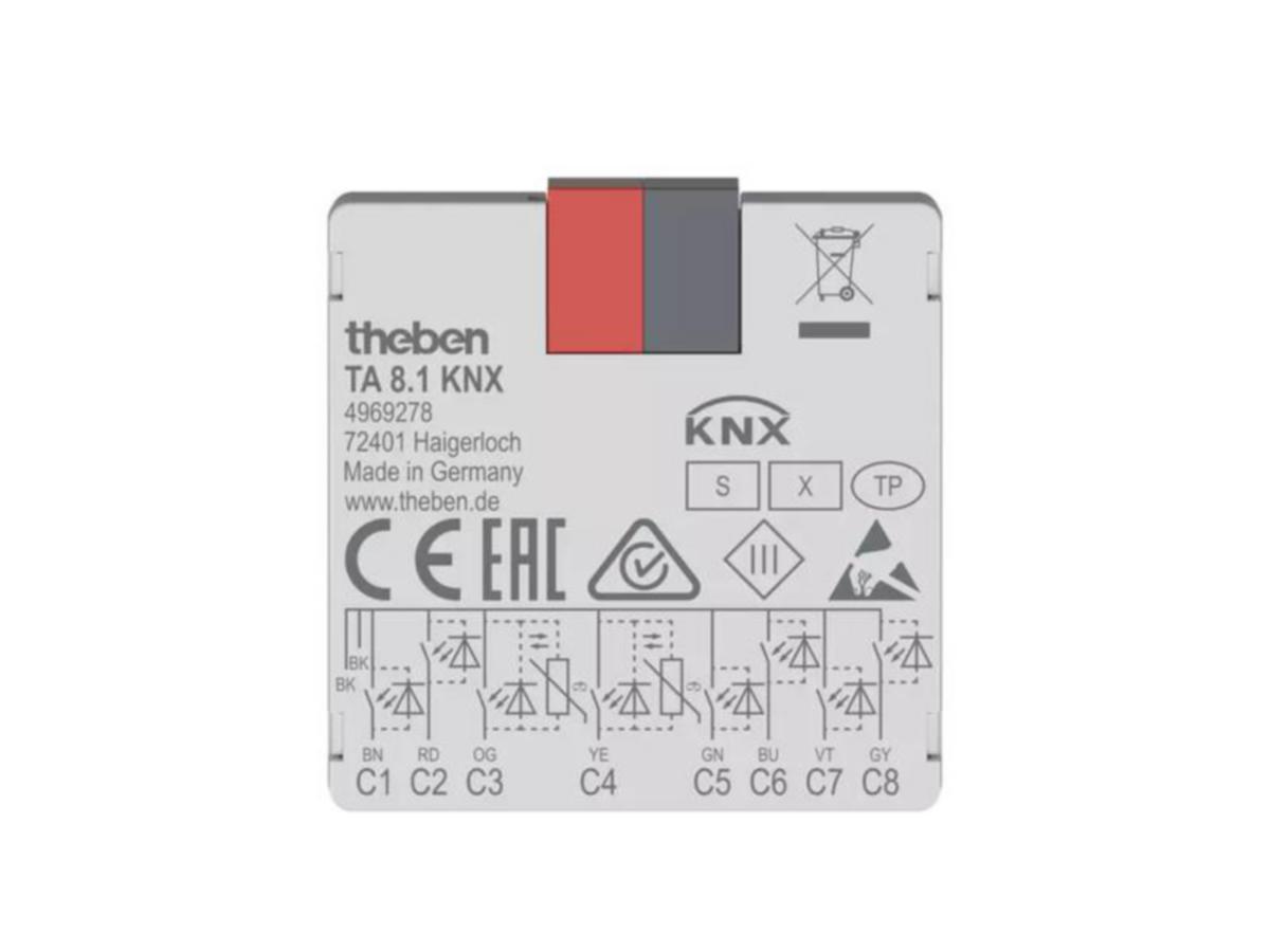 Tulo/lähtöyksikkö Theben TA 8 S - TULO/LÄHTÖYKSIKKÖ THEBEN TA 8 S KNX