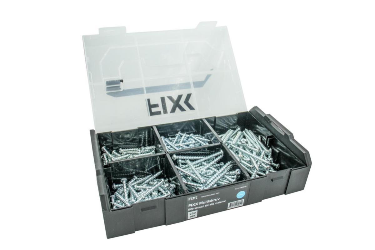 Kiinnitystarvikesalkku FIXX, multiruuvi - KIINNITYSTARVIKESALKKU VALMIS FIXX MULTIRUUVI ZN