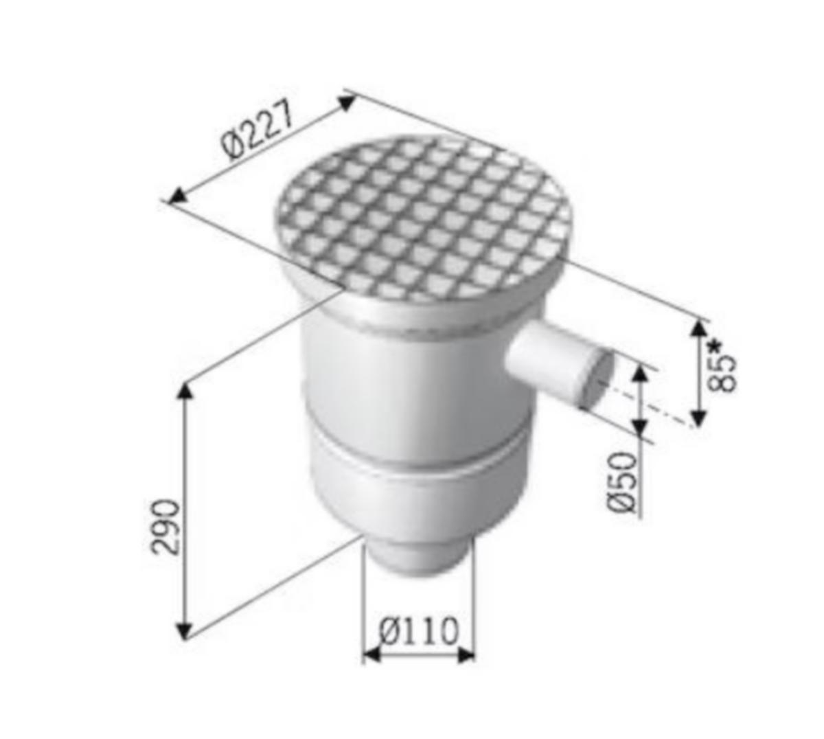 Pönttökaivot / HEK:it ACO - ACO PÖNTTÖKAIVO PYSTYMALLI DN100 RST 1X50 BETONI/MASSA