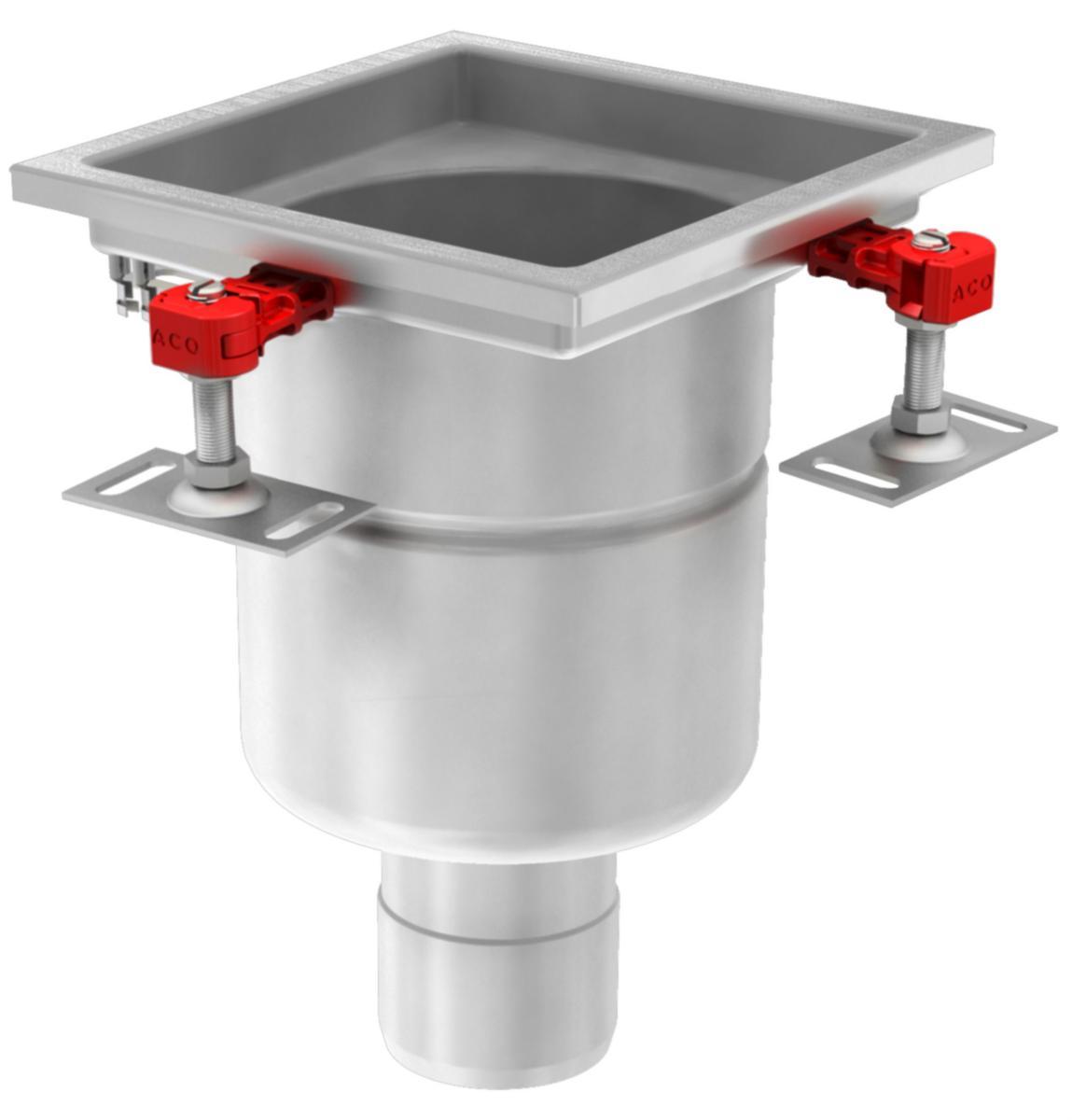 Kaivot ACO betoni-/massalattialle DN100 - ACO LATTIAKAIVO PYSTYMALLI DN100 RST. BETONI/MASSA