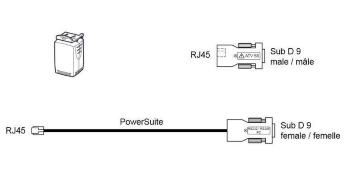 PC-kaapeli Schneider Electric Altivar - PC-KAAPELI ALTIVAR VW3A8106