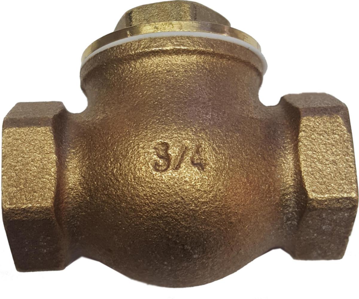 Takaiskuventtiili pronssi jousella sk/sk - TAKAISKUVENTTIILI PRONS SK/SK 1/2" PN16 SUORAIST/JOUSI PTFE