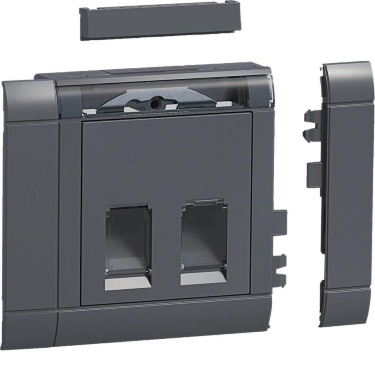 Kanavadatarasiapakkaus Hager Ecoline - KANAVADATARASIA ECOLINE GSETDM102 2XRJ45 KEYSTONE MUS