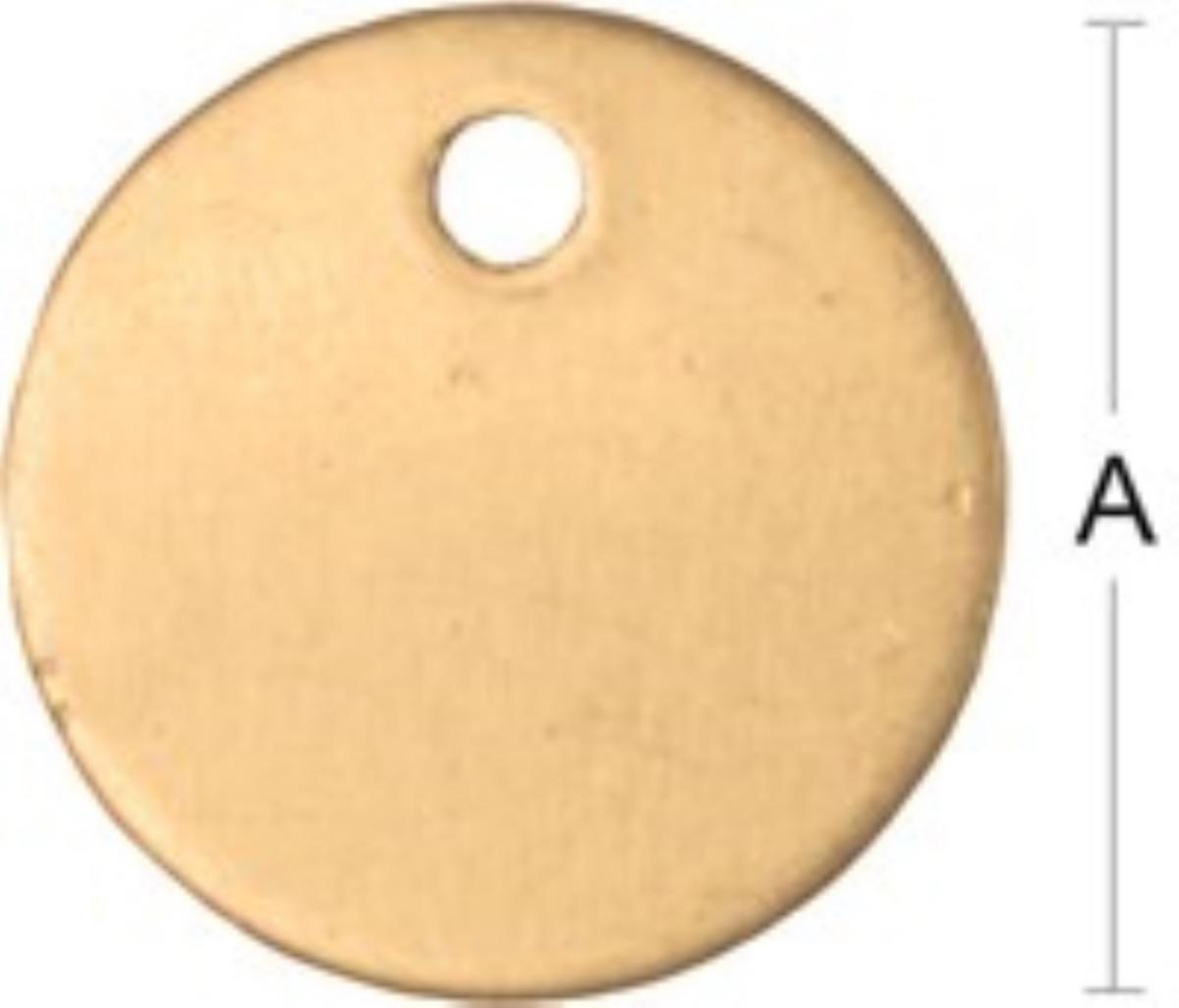 Merkintälevy pyöreä - MERKINTÄLEVY PYÖREÄ 35MM REIKÄ 5MM . KUPARIA