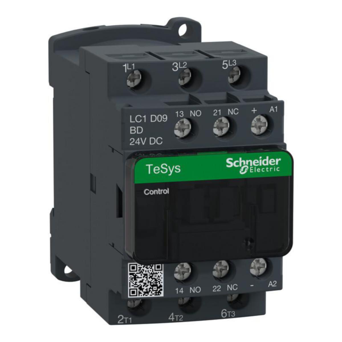 Kontaktori Schneider Electric TeSys D - KONTAKTORI TESYS LC1D09BD 9A 3S 1S+1A 24V DC