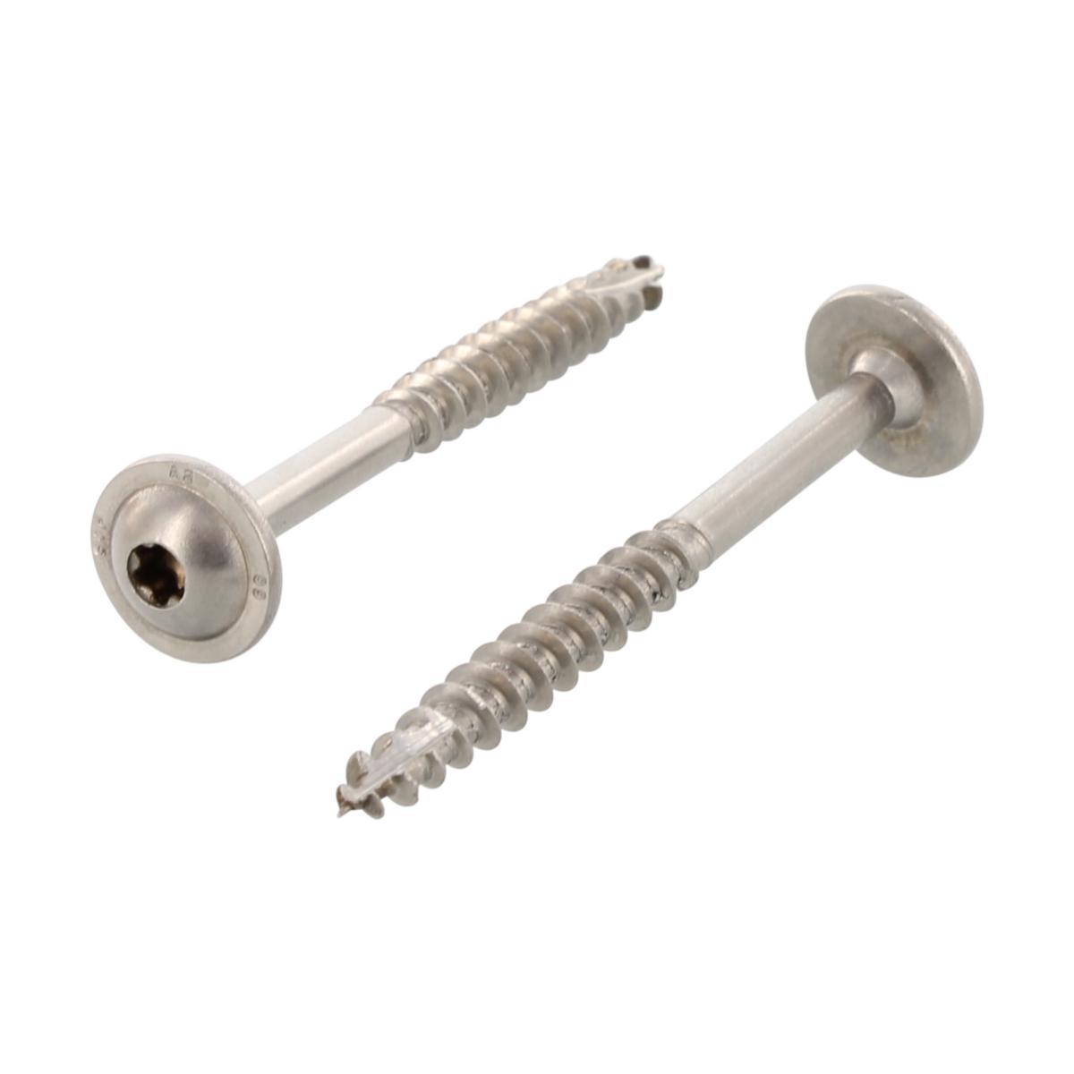 Puuruuvi leveäkanta A2 RST osakierre - PUURUUVI LEVEÄKANTA OSAK. RST 6.0X60/36 A2 100KPL