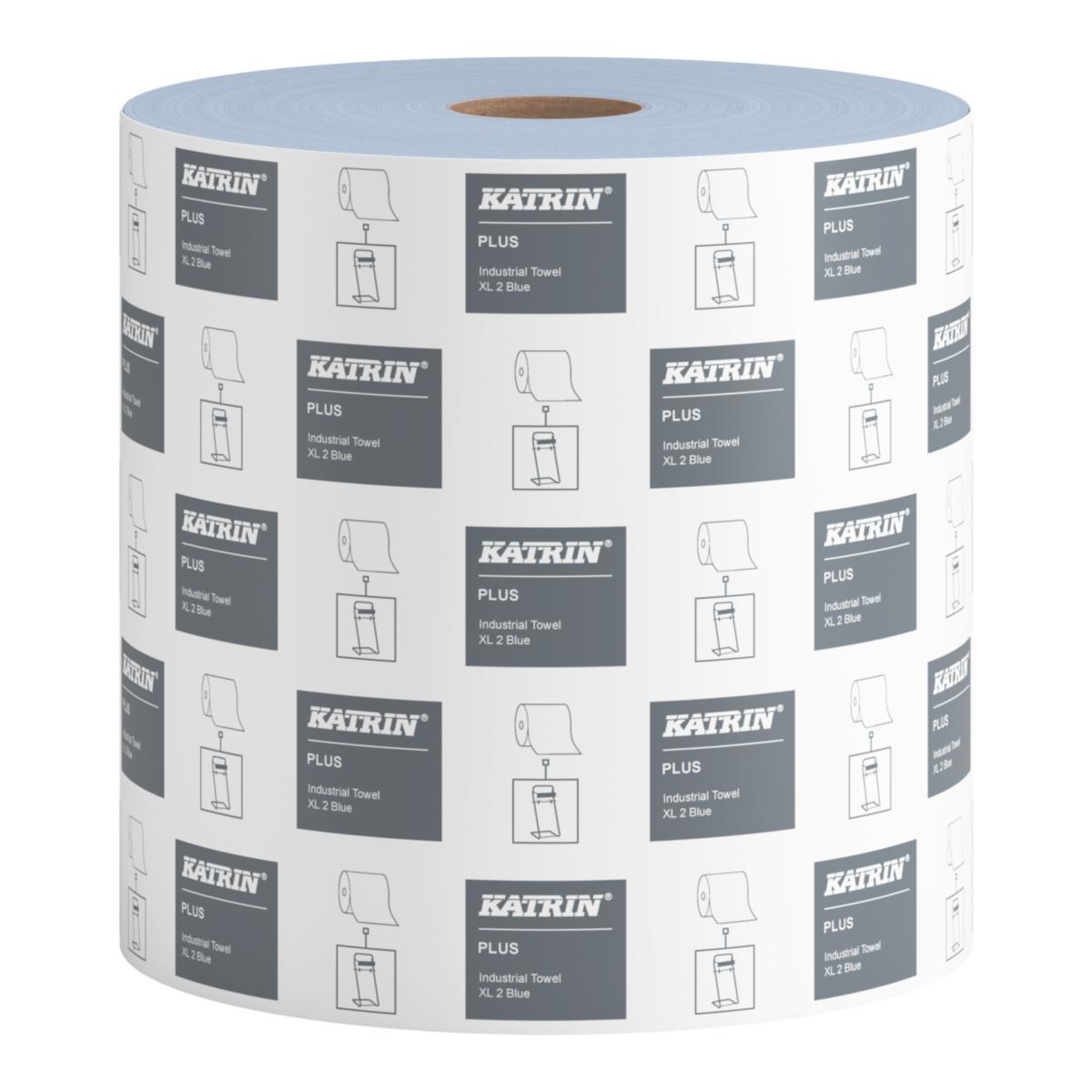 Teollisuuspyyhe Katrin Plus XL Sininen - TEOLLISUUSPYYHE RULLASSA 2RLL KATRIN 2KER XL SININEN LAMIN