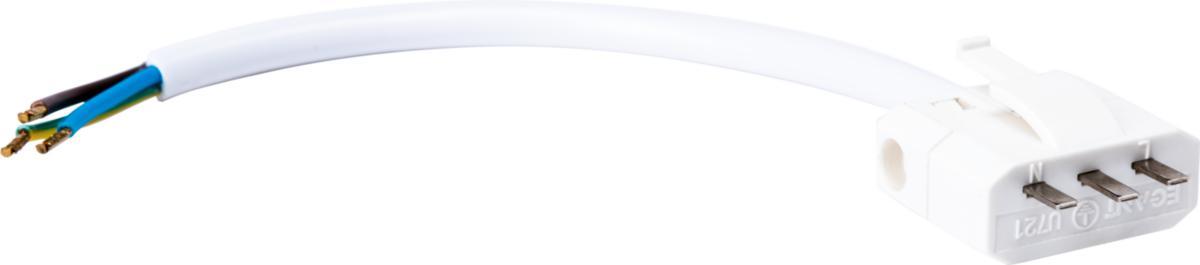 Valaisinjohto DCL-valaisinpistokkeella, maadoitettu, 15cm/250cm - VALAISINJOHTO MAAD DCL 0.155M 3G0.75 VALAISINPISTOKKEELLA