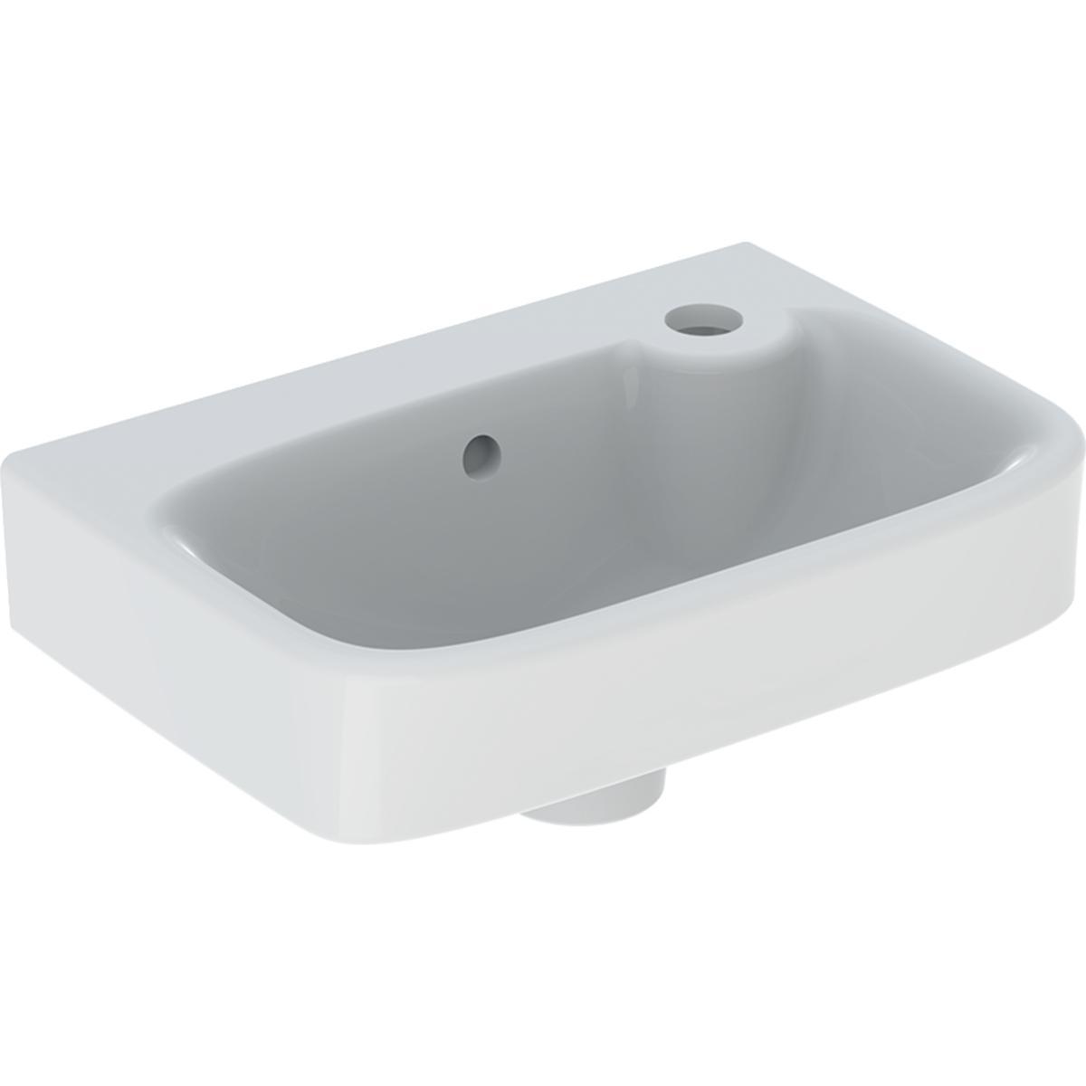 Pesuallas IDO Glow Square, epäsymmetrinen hanareikä - PESUALLAS GLOW KULMIKAS 11561-01 400 HANAREIKÄ OIKEA