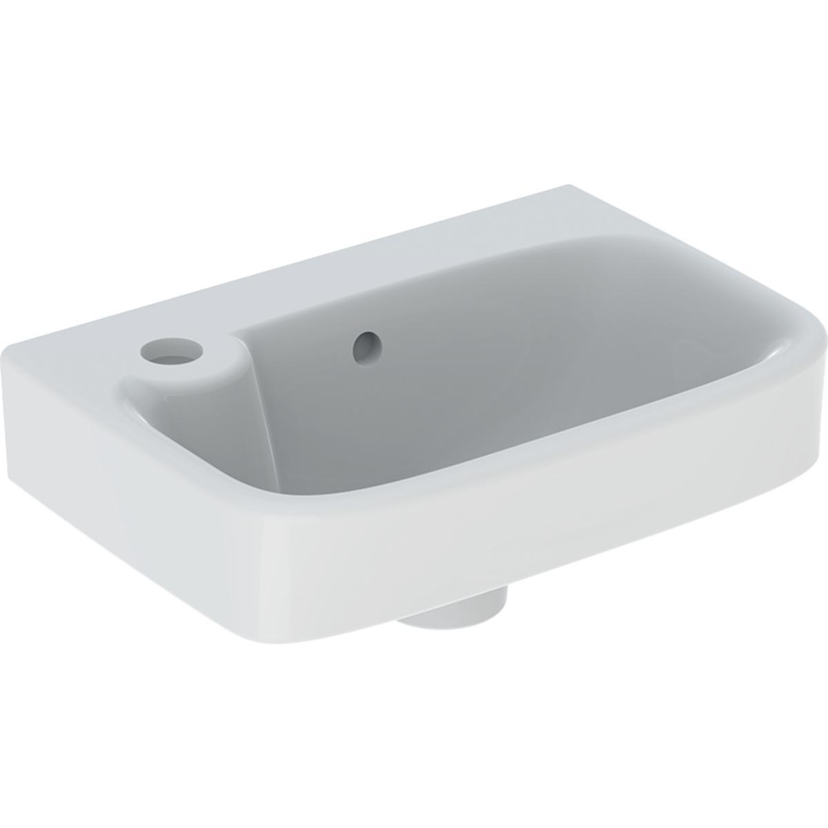 Pesuallas IDO Glow Square, epäsymmetrinen hanareikä - PESUALLAS GLOW KULMIKAS 11461-01 400 HANAREIKÄ VASEN