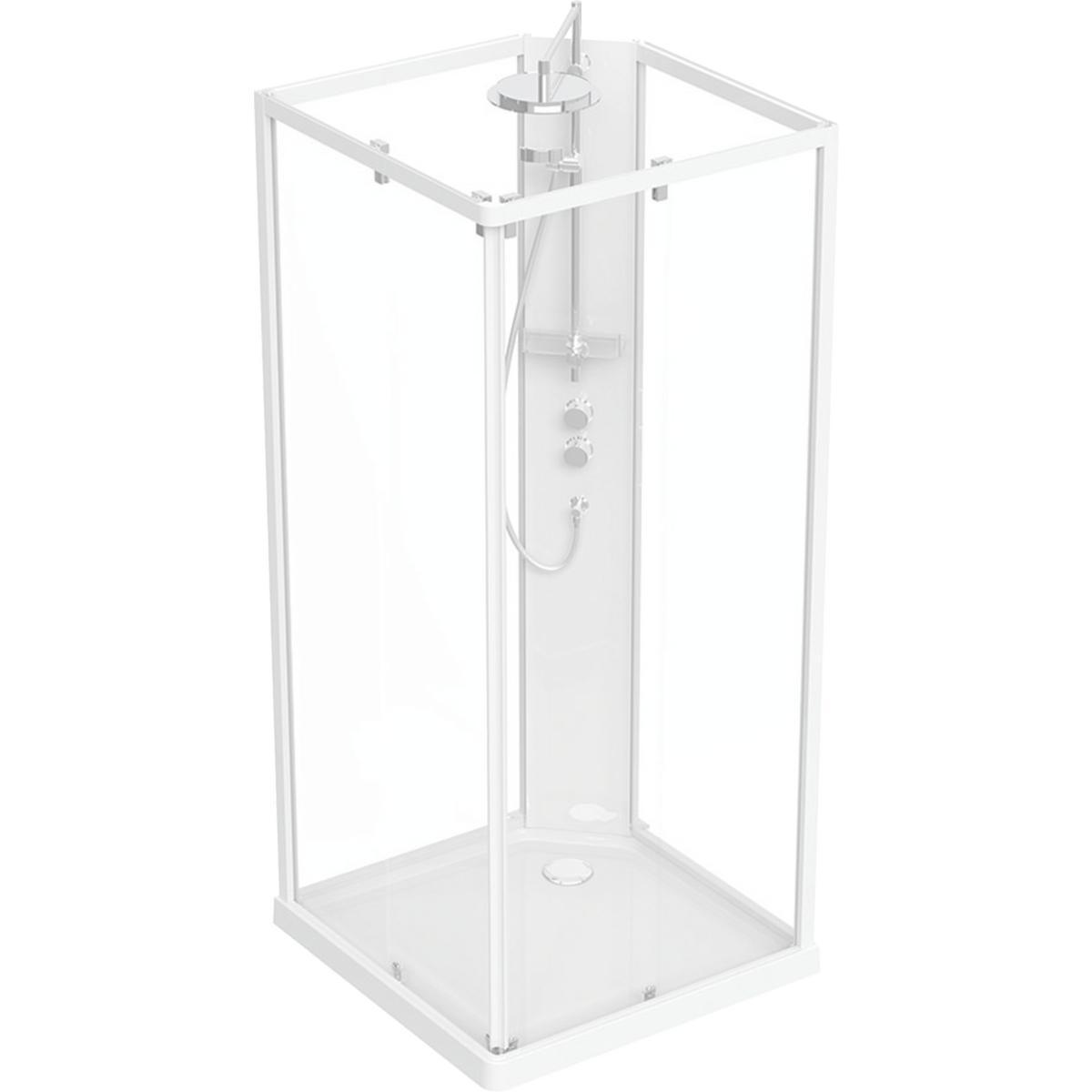 Suihkukaappi Contura Shower Comfort 4-K 90x90cm - SUIHKUKAAPPI COMF. 90X90CM, 4-K, VALK/KIR