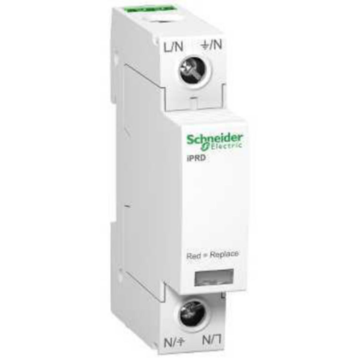 Ylijännitesuoja kiinteistö Schneider Electric Acti 9 - YLIJÄNNITESUOJA KIINTEIS ACTI9 IPRD T2 65R 1P L/N+PE HÄL.