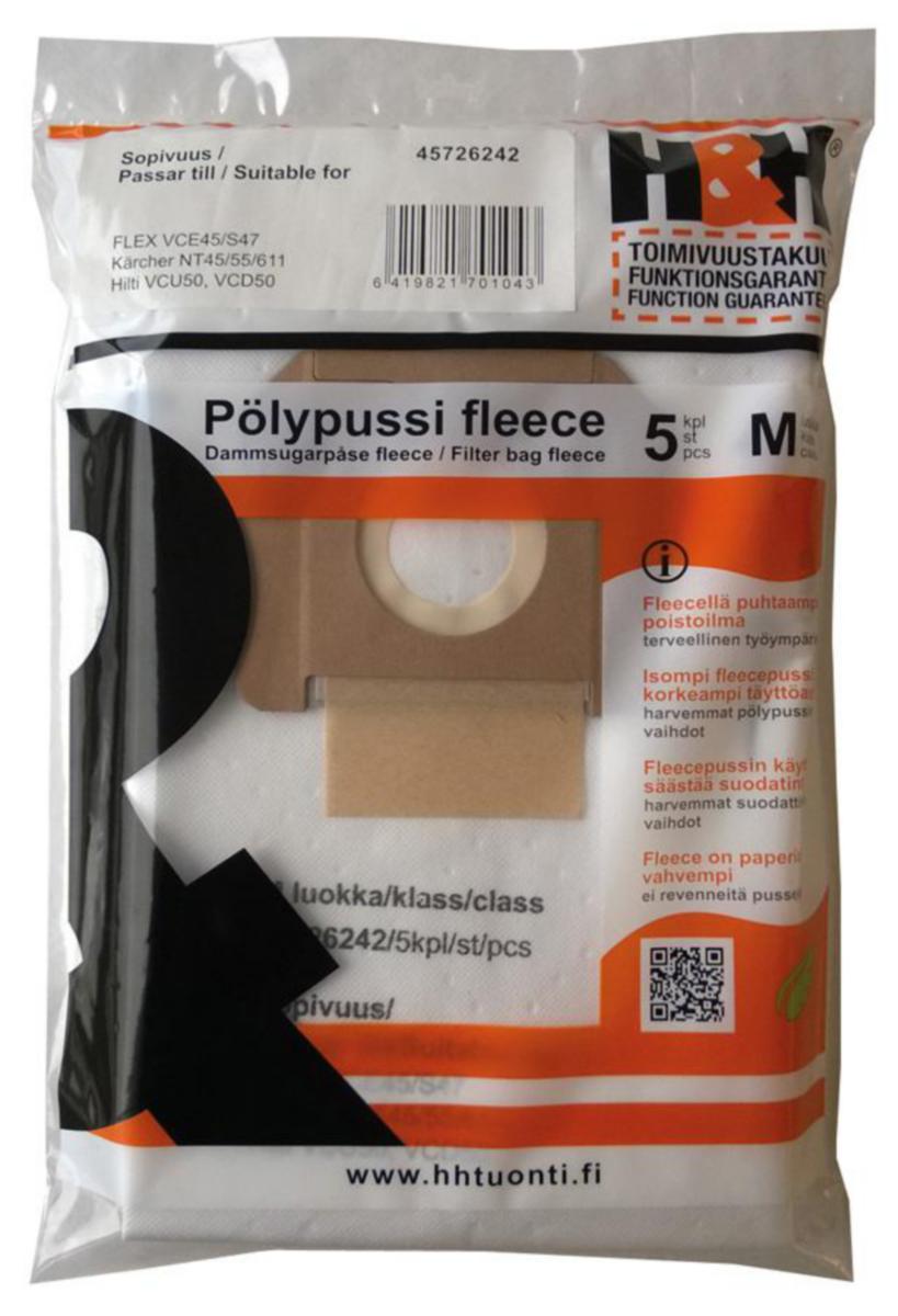 Pölypussi VCE45 fleece - PÖLYPUSSI FLEECE 5KPL/PAK 45726242