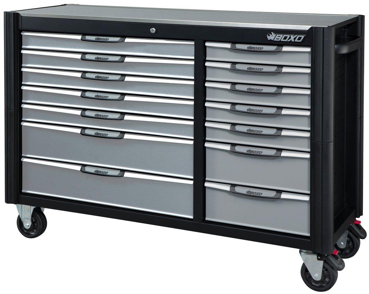 Työkaluvaunu Boxo 14 laatikkoa - TYÖKALUVAUNU 14 LAATIKKOA 1385X510X1000MM