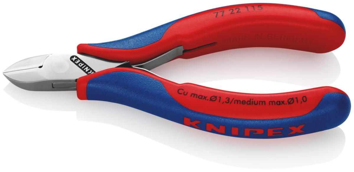 Elektroniikkasivuleikkuri Knipex 7722 - SIVULEIKKURI EL. 115 SB KNIPEX 7722115SB