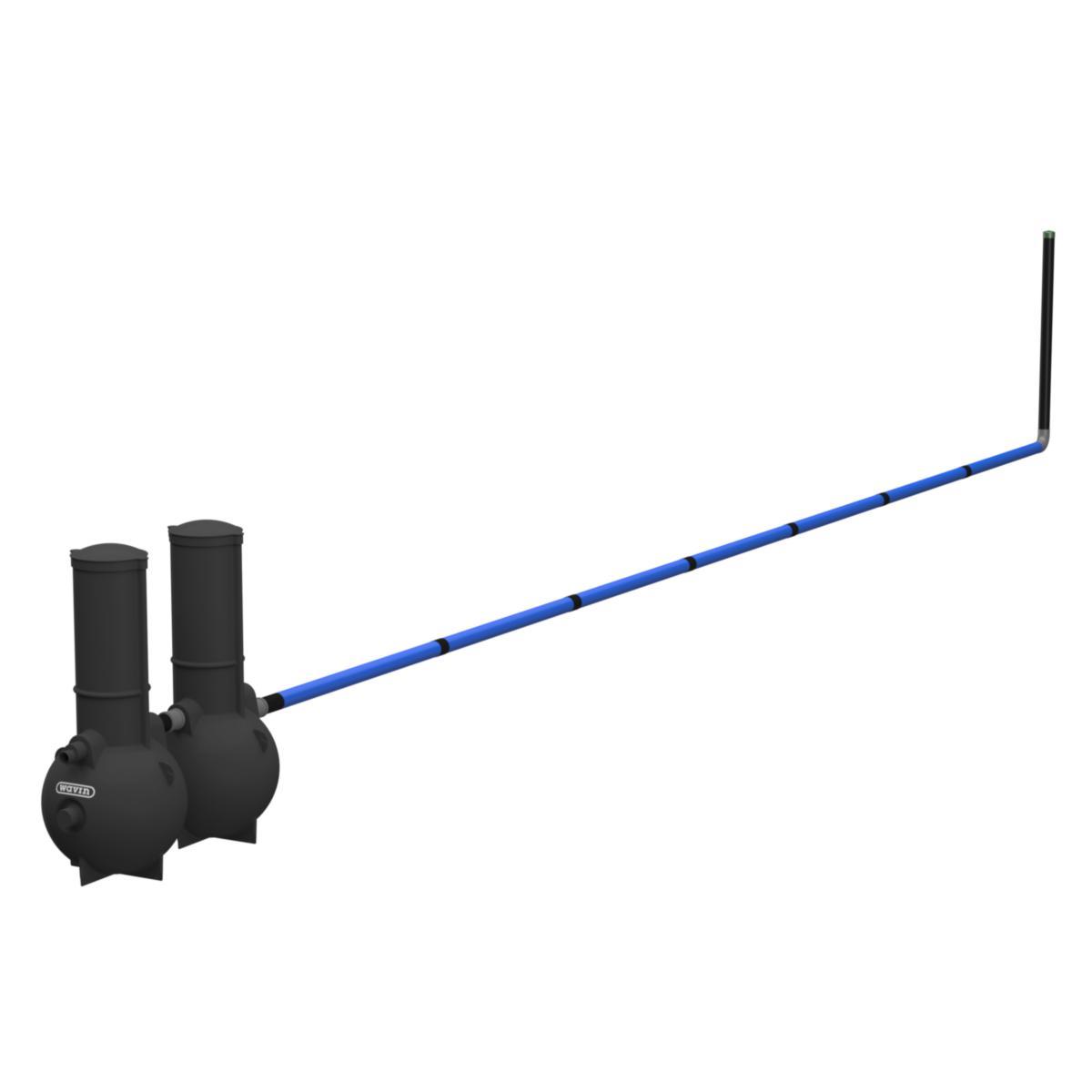 Mökkijärjestelmät Labko Mökkisako - SAKOPAKETTI MÖKKISAKO-2 2X250 L. 10.8 M IMEYTYSLINJA