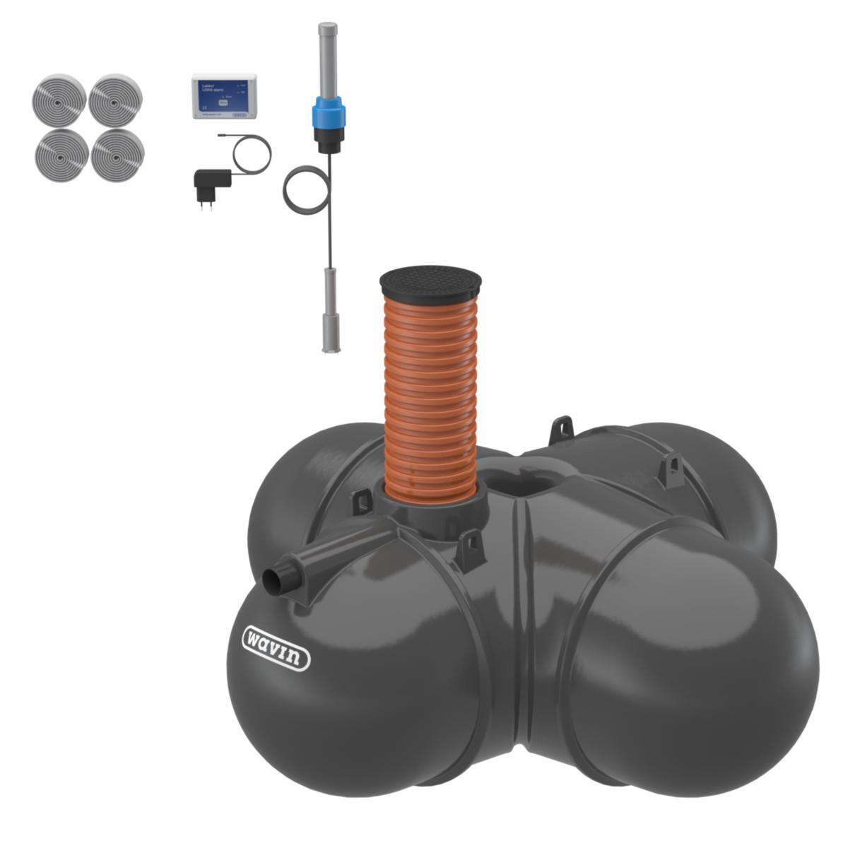 Lokasäiliö 3000 L + hälytin - LOKASÄILIÖ + LOKASET R +LIINAT 3000 LABKO PE