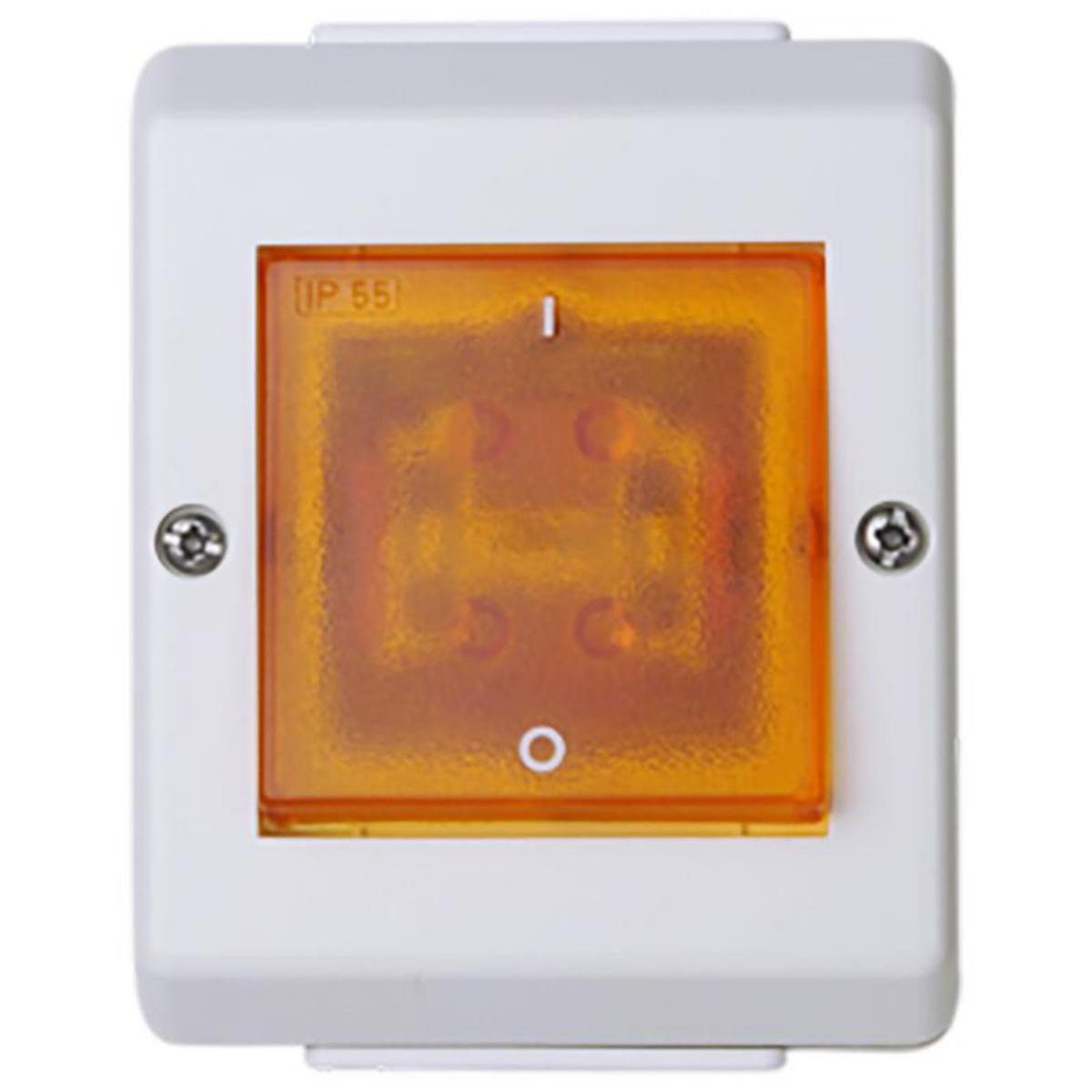 Kytkin ELKO RS Nordic pinta merkkivalolla IP55 - KYTKIN ELKO RS NORDIC 2/16A/250V/IP55 PPR MV VAL