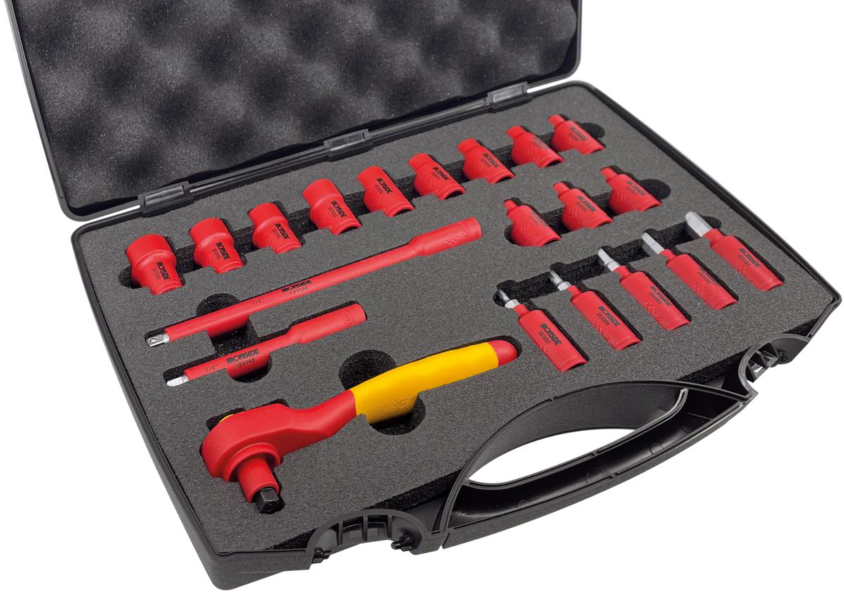 Hylsyavainsarja Ironside 1/4" 1000V 20osaa - HYLSYAVAINSARJA 1/4" 20 OS VDE IRONSIDE 103078