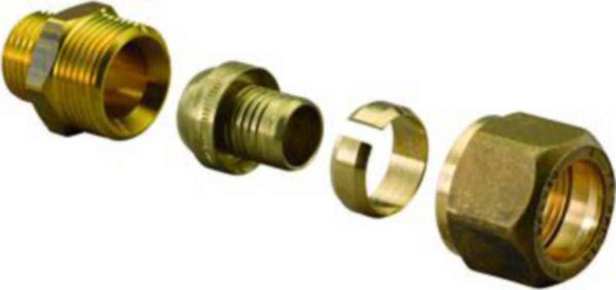 Puserrusliitin Uponor Wipex FPL-X - PUSERRUSLIITIN PEX UPONOR FPL DR 20X2.8-1"MT