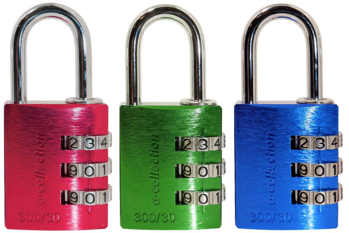 Riippulukkosarja a-collection 300/30 3-pack - RIIPPULUKKOSARJA A-C 3X 300/30 LEV.30MM SISÄKORK 26MM KOMB