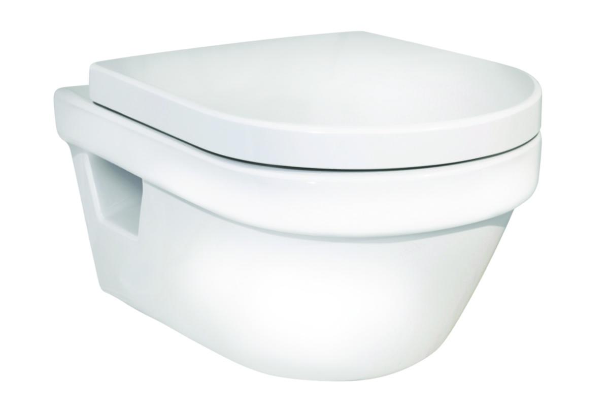 Seinä-WC Gustavsberg Hygienic Flush istuinkannella - SEINÄ-WC HF 5G84 SC+QR ISTUINKANNELLA