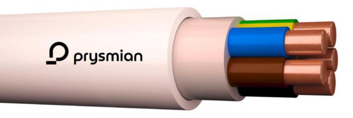 Asennuskaapeli MMJ 5x1,5 CCA - ASENNUSKAAPELI-HF PRYSMIAN AFUX-HF C-PRO 5X1,5S Cca R100