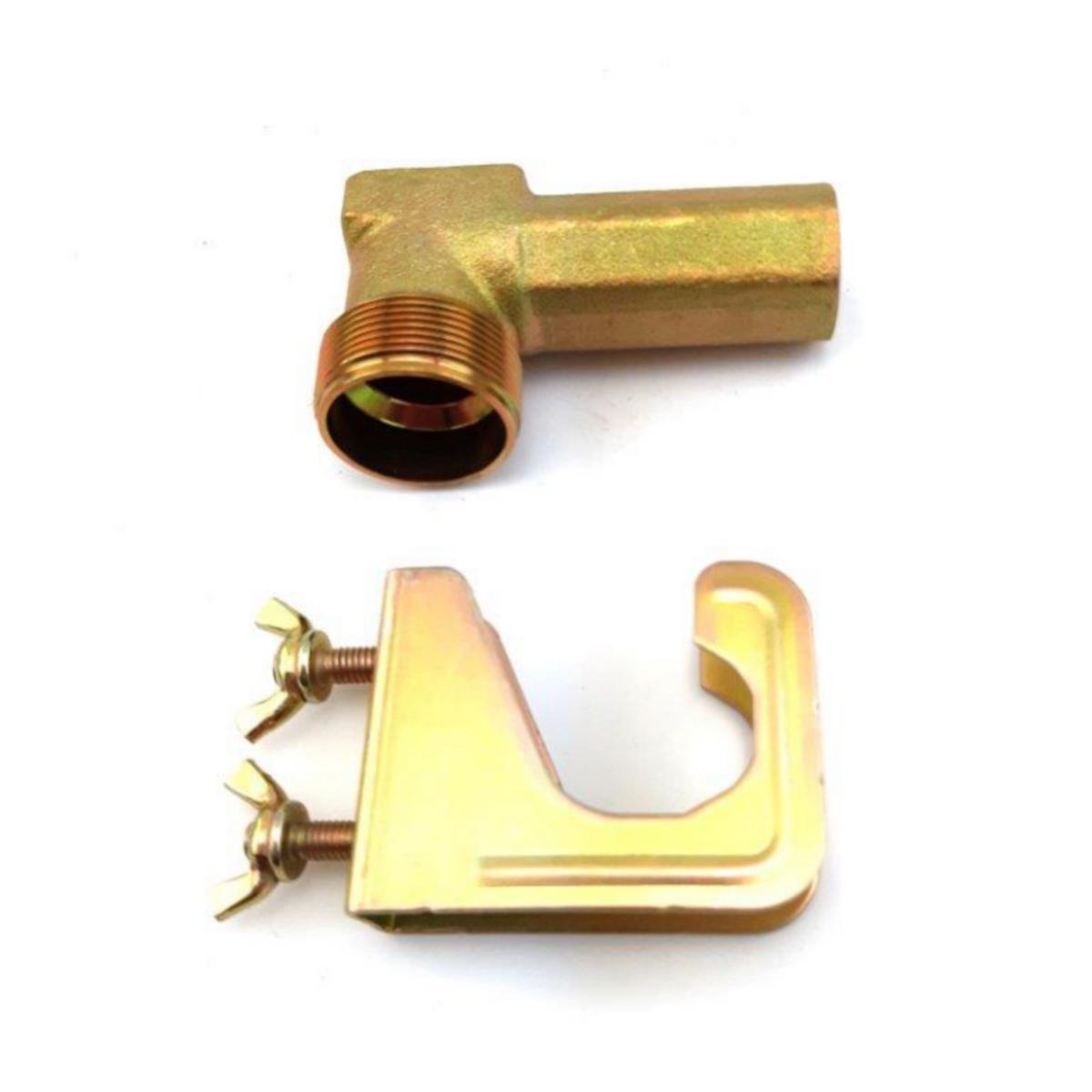 Lyhyt kulma 90° ja koukku - LYHYT KULMA 90º 82MM JA KOUKKU ASENNUSLETKUUN