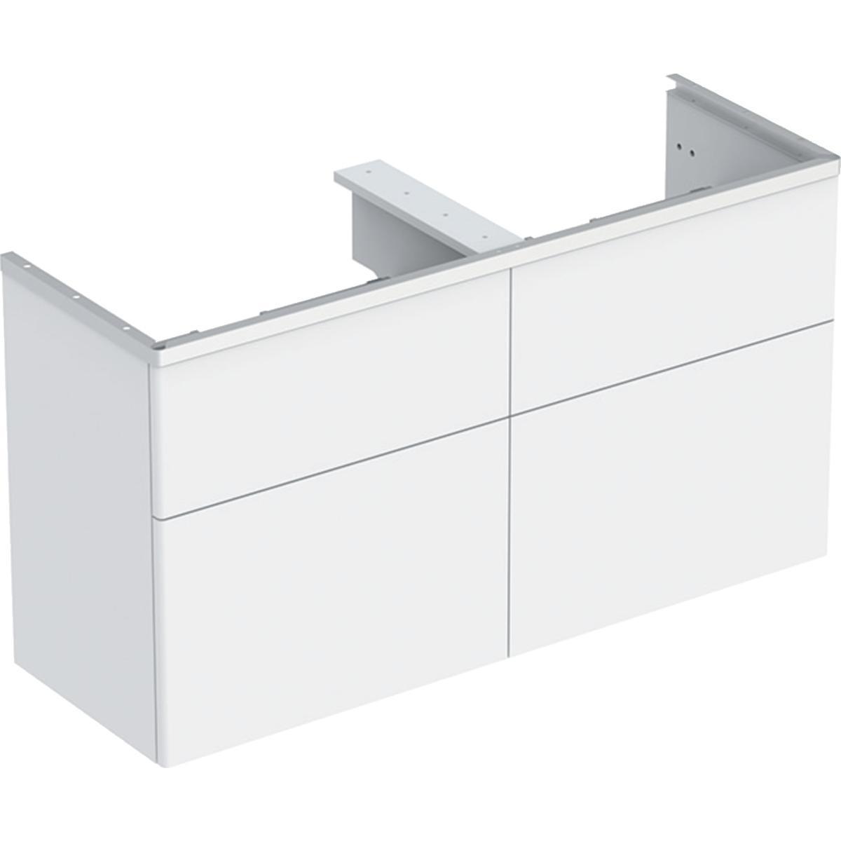 Allaskaappi IDO Glow kaksoispesualtaalle, neljällä laatikolla 1200 mm - ALLASKAAPPI GLOW (LTK) 9610321101 IDO 1200. VALKOINEN