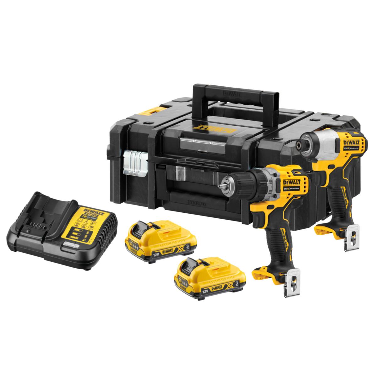Akkukonesarja Dewalt DCK2110L2T-QW - AKKUTYÖKALUSARJA DEWALT 12V DD&ID TSTAK 3.0AH