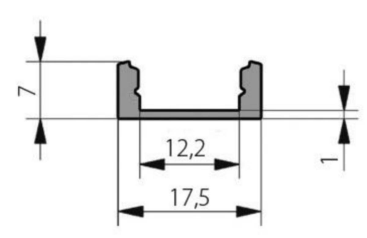 LED-alumiiniprofiili Airam Slimline 7 Optical - LISÄTARVIKE SLIMLINE 7 OPTICAL Profiili 1m 60D AL ACC