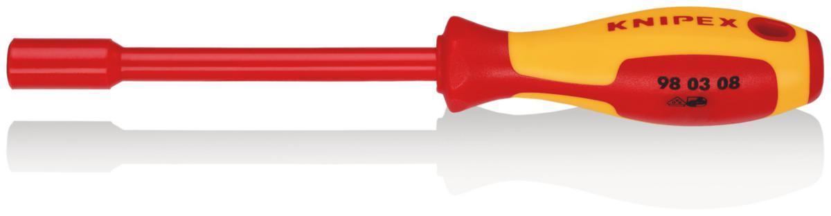 Hylsyavain Knipex ruuvinväänninkahvalla 9803 1000V - VDE-HYLSYRUUVITALTTA 8MM KNIPEX 980308