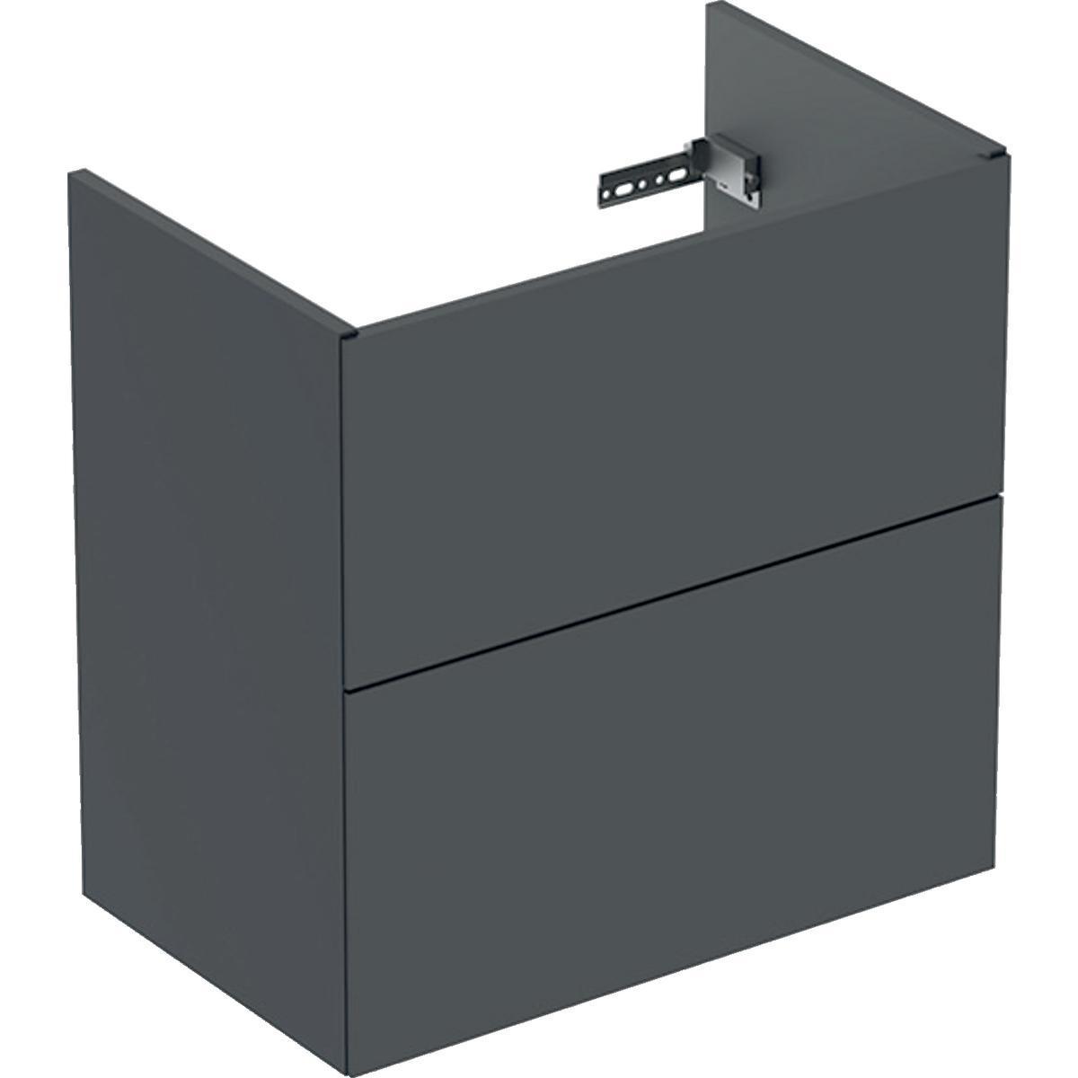Allaskaappi IDO Elegant tasoaltaalle, kahdella laatikolla, Compact 600 mm - ALLASKAAPPI ELEGANT (LTK) 9741072111 IDO 600 COMP. MUSTA