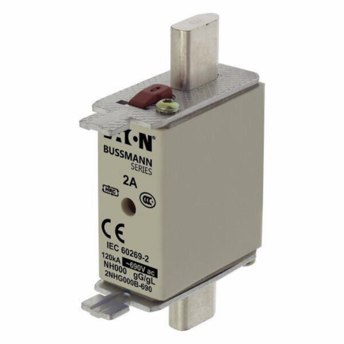 Kahvasulake Bussmann 690VAC - KAHVASULAKE BUSSMANN 2NHG000B 690VAC gG-gL 2A 000