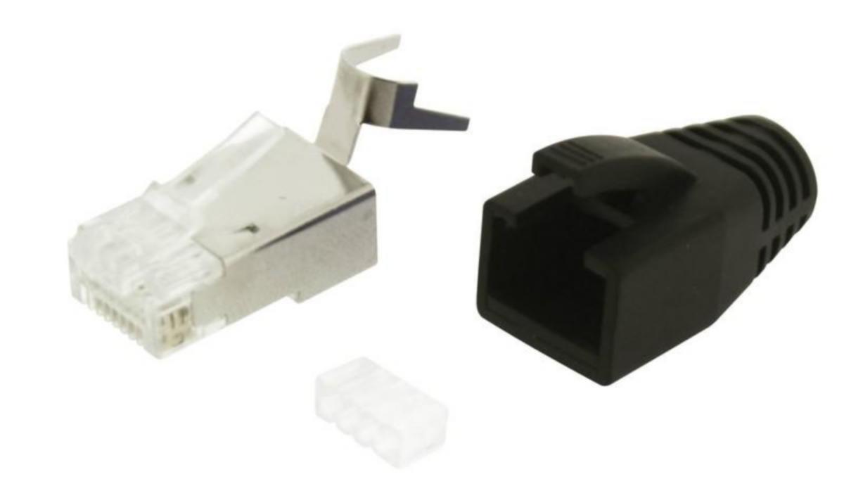 Liitin-CAT6a Gigamedia - LIITIN CAT6A GIGAMEDIA MURTOSUOJA RJ45 STP UROS 10KPL