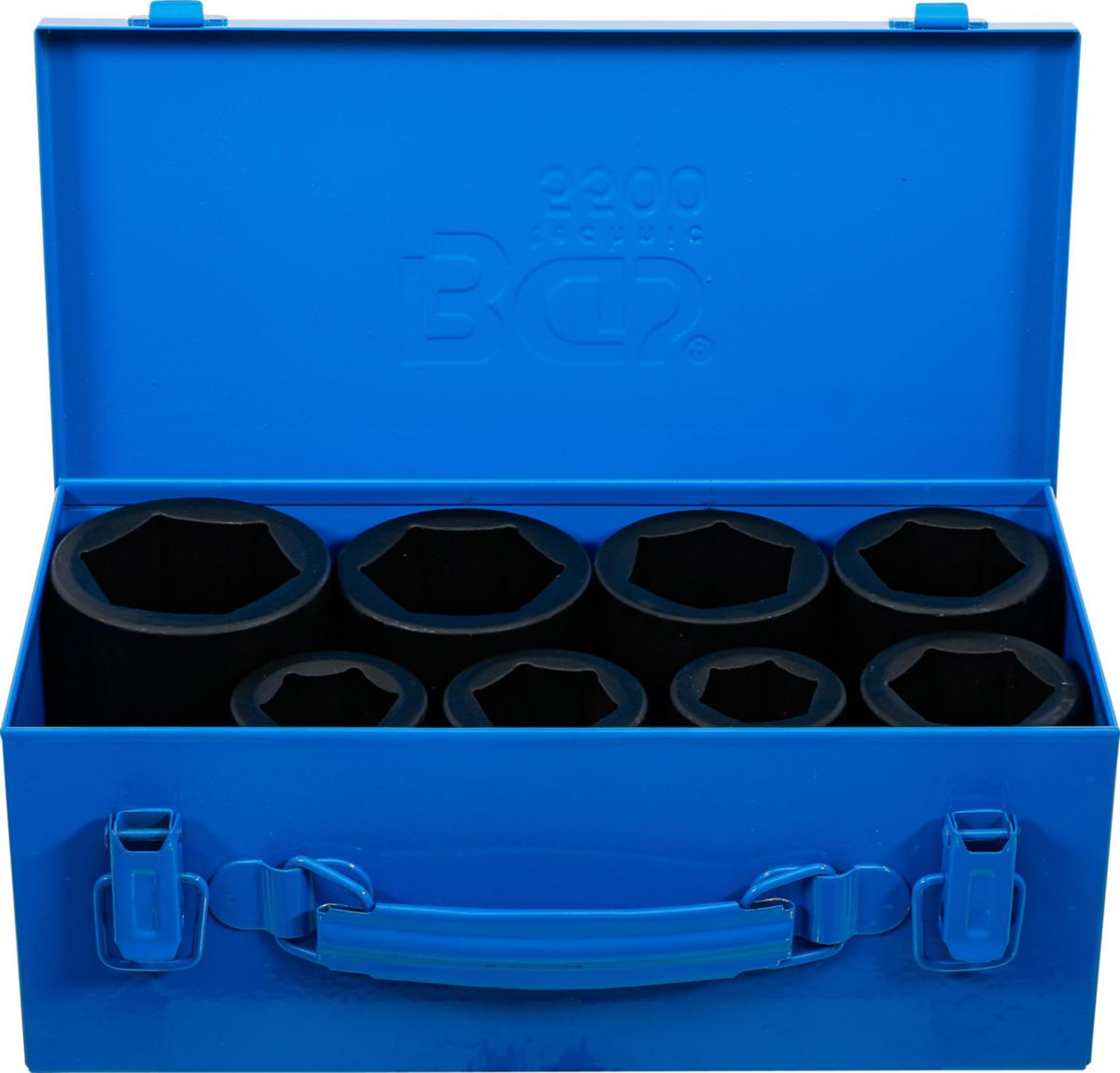 Voimahylsysarja BGS kuusiokanta syvä 8osaa - VOIMAHYLSYSARJA, KUUSIO, SYVÄ BGS 25MM (1) 27-50 MM 8-OS