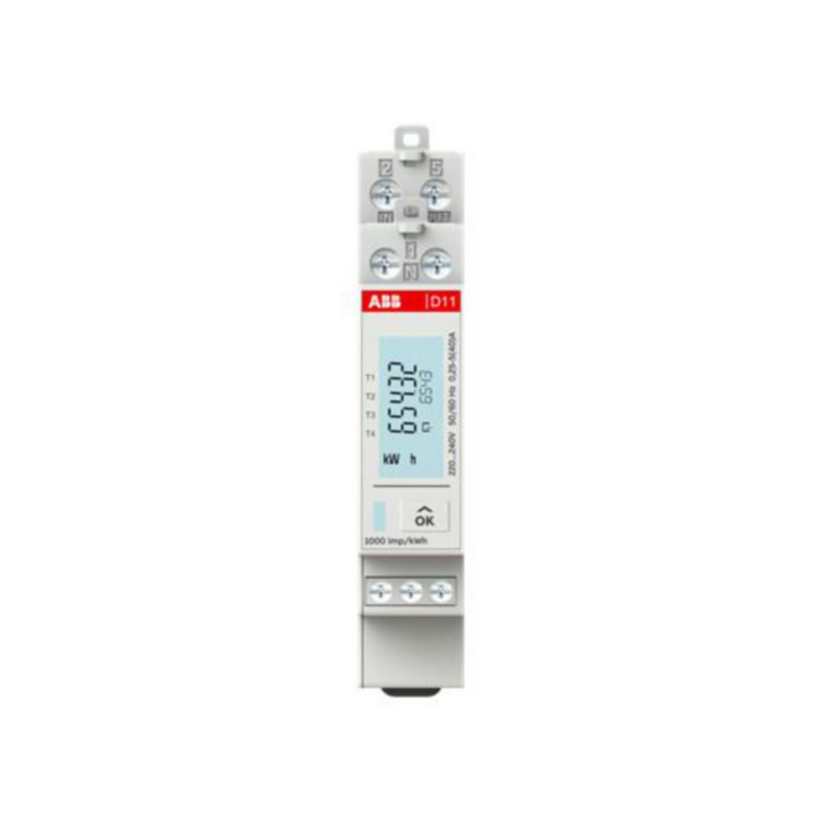 Energiamittari DIN ABB 1-vaiheinen - ENERGIAMITTARI DIN ABB 1V, 40A, MID LK.B, PULSSI