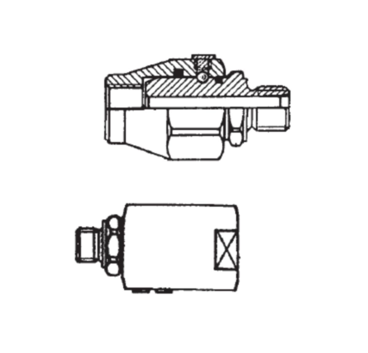 Pyörivä liitin Dunlop Hiflex suora - PYÖRIVÄ. SUORA LIITIN G 1/4 DH 12-PYÖS-04