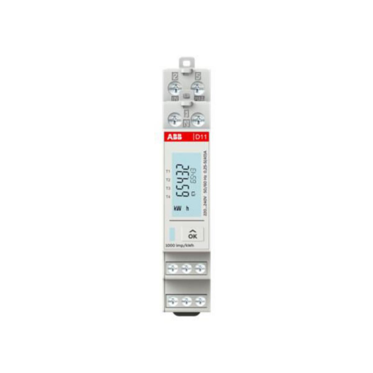 Energiamittari DIN ABB 1-vaiheinen - ENERGIAMITTARI DIN ABB 1V, 40A, MID LK.B, MODBUS