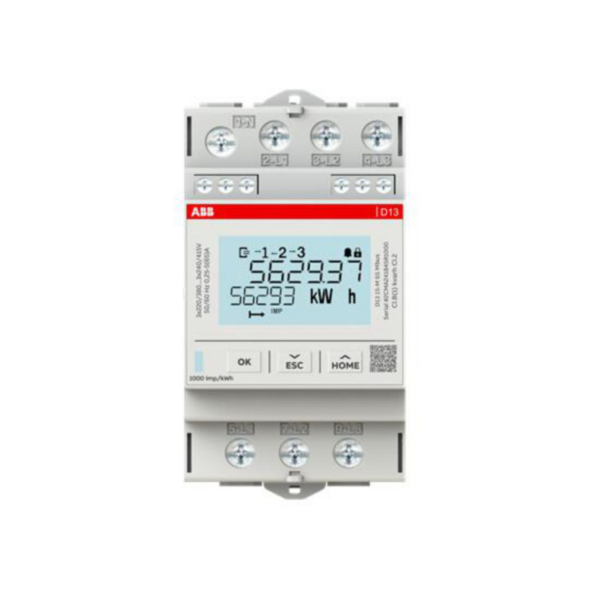 Energiamittari DIN ABB 3-vaiheinen - ENERGIAMITTARI DIN ABB 3V, 65A, MID LK.B, M-BUS