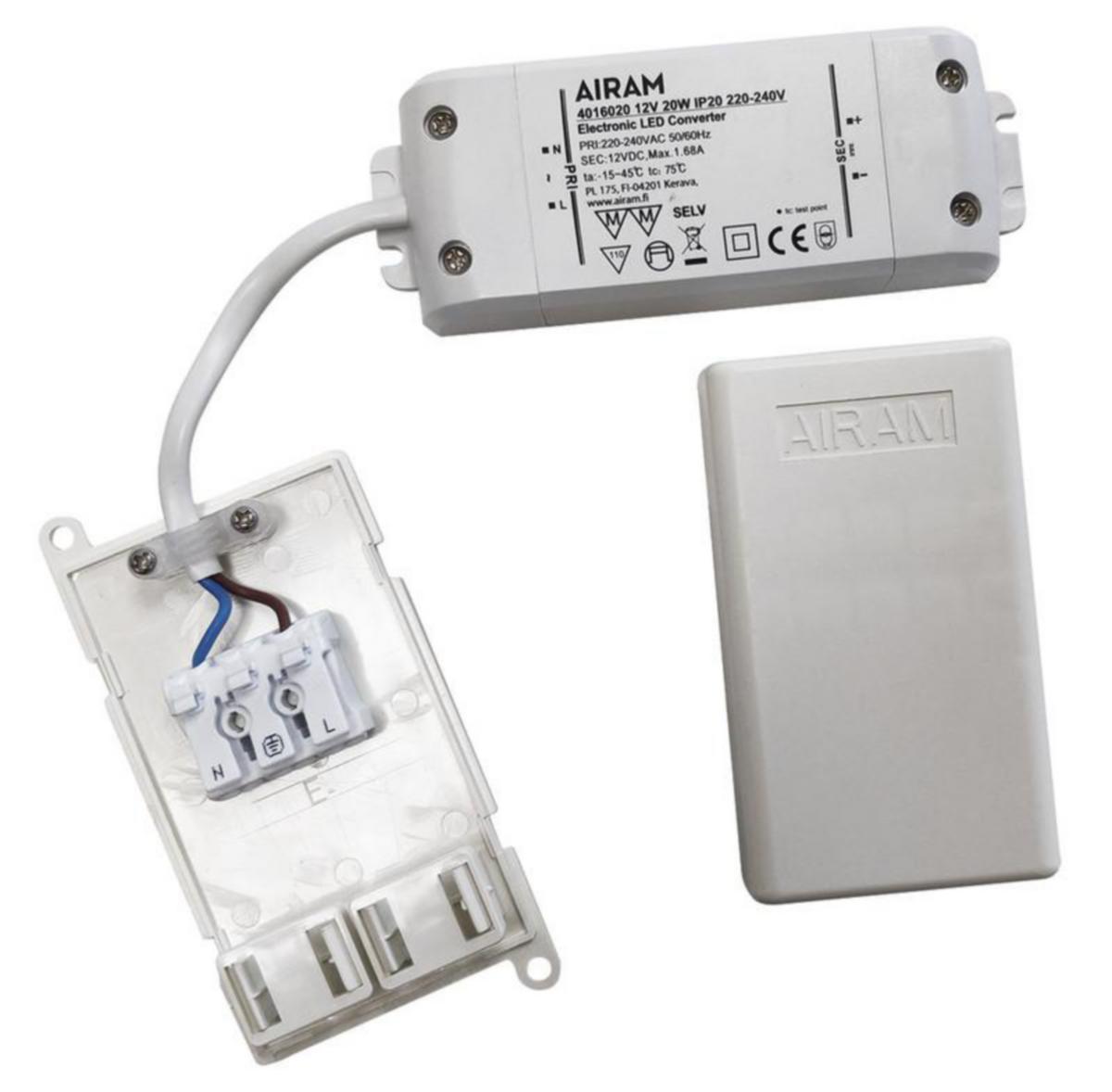 LED-liitäntälaite Airam - LED-LIITÄNTÄLAITE AIRAM TASAJÄNNITELÄHDE 12V 20W IP20