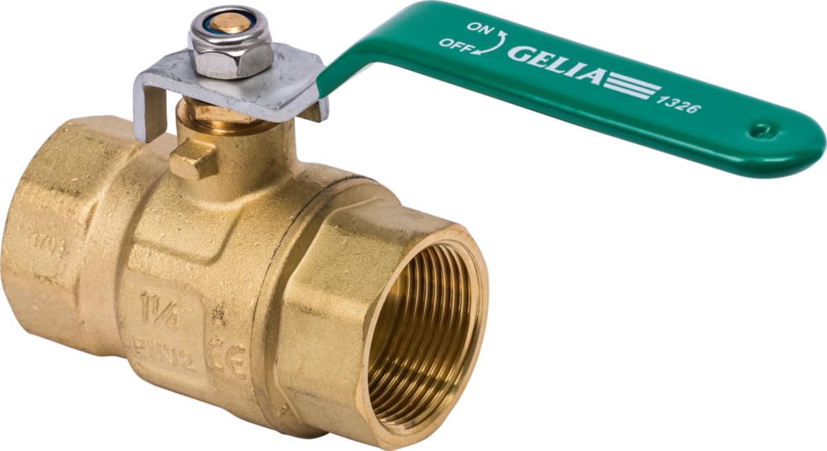 Palloventtiili, sisäkierteet, kahvalla, sinkkikadonkestävää messinkiä - PALLOVENTTIILI R15 KAHVALLA MESSINKI