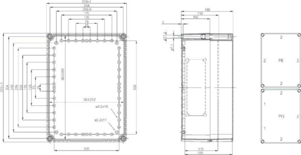 Asennuskotelon kansi PC Fibox EKP - ASENNUSKOTELON KANSI PC EK EKP 80-T
