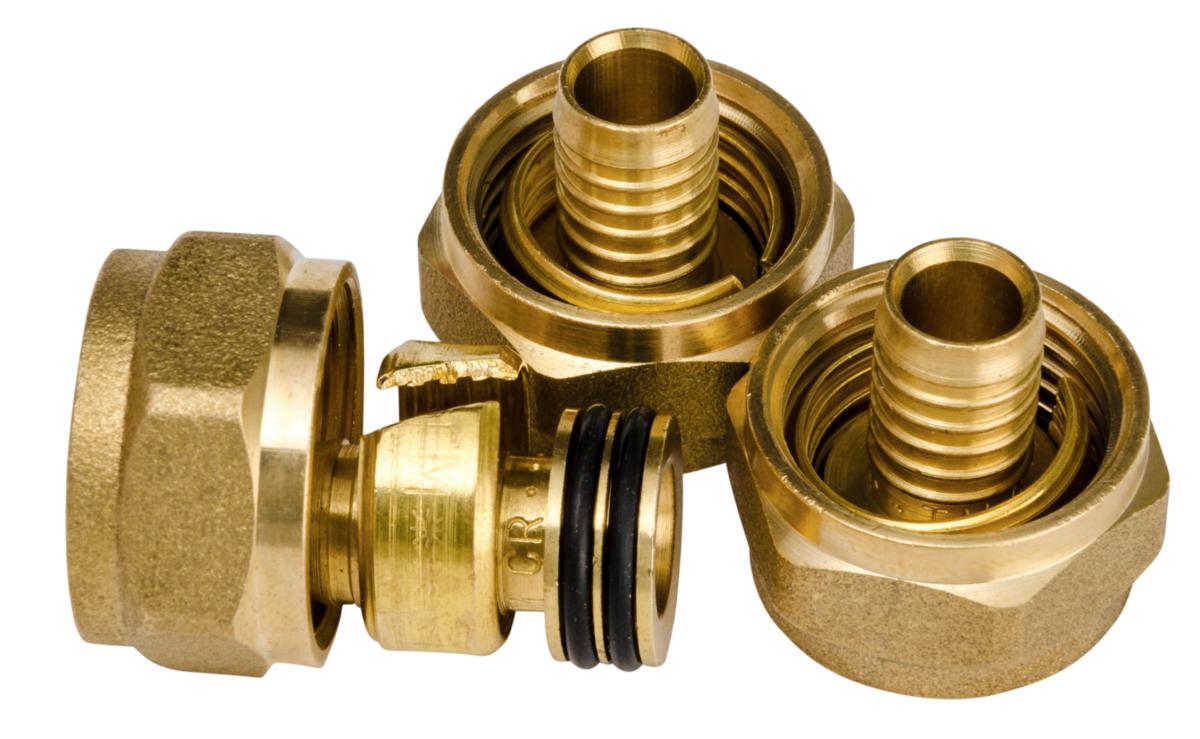 Jakotukin liitinsarja PEX, 3 kpl - JAKOTUKKILIITIN PEX 15X2.5 3KPL/PSS