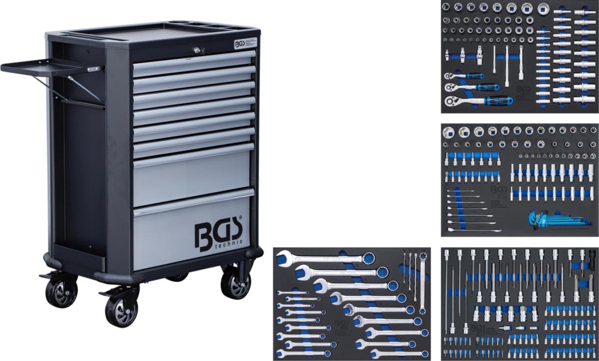 Työkaluvaunu BGS 8laatikkoa 296työkalua - TYÖKALUVAUNU BGS 8 LAATIKKOA 296 TYÖKALUA